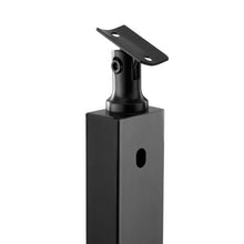 36" Stair Railing Post, 30° Angled Holes, Black Stainless Steel