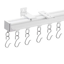 11.8 FT/3.6M Ceiling Curtain Track Sliding Track with Hooks Ceiling/Wall Mount (White)