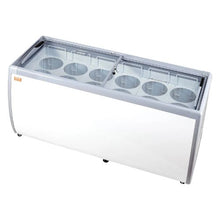 20 cu.ft Commercial Ice Cream Display Case with 12 Large Tubs 2 Sliding Glass Doors RI-560DC