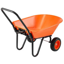 5 Cu. Ft. Garden Dump Cart – 397 lbs Capacity, 2-Wheel Wheelbarrow with Handle & 10" Wide Wheels