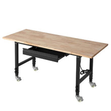 60-Inch Adjustable Workbench 2000 LBS Capacity 60 x 24-Inch Oak Top Drawer & Power Outlets