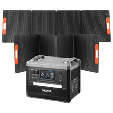 2400W Portable Power Station Solar Generator with 2 x 200W Foldable Panels 2160Wh Expandable LiFePO4 Battery 10 Output Ports for Home Camping RV