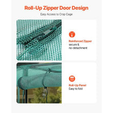 11.6 ft Crop Cage with Zippered Door, Plant Protection Net for Garden Beds
