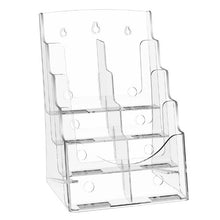 Acrylic Brochure Holder 4-Tier 8.5x11 Display Stand