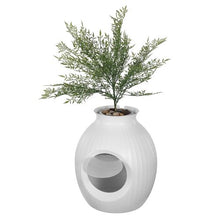 Smart Plant Cat Litter Box with Odor Control Hidden Design 9.48-Inch Entrance LED Lighting & Durable ABS for Indoor & Outdoor Use