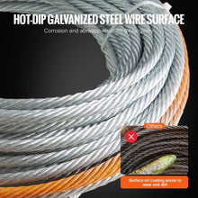 3/8" x 100' Galvanized Steel Winch Cable Heavy-Duty Wire Rope with Swivel Hook for Trucks, SUVs, Off-Road Vehicles