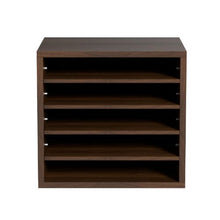 5-Compartment Wooden Literature Organizer with Adjustable Shelves Office & Home Storage EPA Certified (Brown)