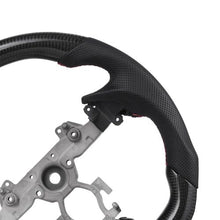 Infiniti G37 Steering Wheel 2007–2013 Carbon Fiber Flat-Bottom Design Non-Slip Leather Grip( Black)