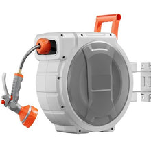 100 ft Retractable Garden Hose Reel 5/8" Wall Mounted Hose Reel with 9-Pattern Nozzle & 180° Swivel Bracket