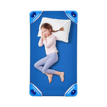 40" x 23" Blue Stackable Toddler Nap Cots with Portable Daycare Beds for Preschool & Kids (Pack of 6)