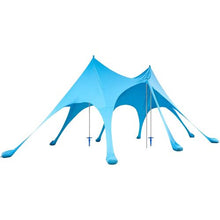 20x13 ft Beach Tent Sun Shelter with UPF50+ Sun Protection 9.2 ft Tall  for Family Outings Camping (Blue)