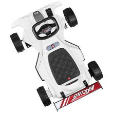Electric Go-Kart for Kids 6V Battery Powered, 2 MPH Constant Speed, LED Headlight & Horn Ages 2+ White