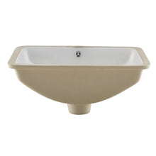 20.87" x 14.76" Rectangular Undermount Bathroom Sink White Ceramic Basin with Overflow