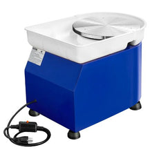 Pottery Wheel 450W 11" Clay Forming Machine 60-300 RPM Pedal Control Detachable Basin (Blue)