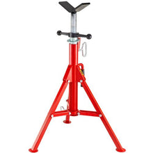 2500lbs V Head Pipe Stand Adjustable Height Pipe Jack Stands Folding for Pipe HS2500