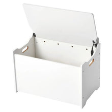 Kids Storage Bench with Backrest & Toy Box (White)