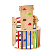 5-in-1 Pikler Triangle Set – Large Colorful Wooden Montessori Climbing Gym with Ramp & Arch (1–3 Years)