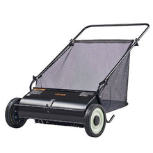 26-Inch Push Lawn Sweeper 7 Cu. Ft. Hopper 4 Brushes Steel Frame Rubber Wheels