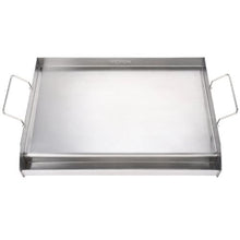 23.5"x16" Stove Top Seasoned Stainless Steel Griddle for BBQ Gas Grills Silver