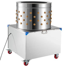 Chicken Plucker Machine – 23.6" Drum 2200W 240RPM 119 Soft Fingers Stainless Steel Feather Remover with Transport Wheels