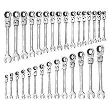 30-Piece Flex-Head Ratcheting Wrench Set SAE & Metric 72-Tooth Cr-V Steel