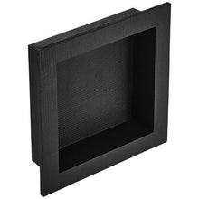 16 x 16 Inch Shower Niche Ready for Tile Recessed Wall Shelf with Single Divider (Black)