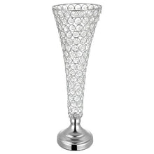 Crystal Wedding Flower Vase 20" Silver Cylinder Centerpiece Vases for Wedding & Party Decor (4PCS)