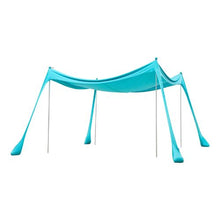 10 x 10 ft Beach Tent Sun Shelter UPF50+ Sun Protection 6.6 ft Tall with Sandbags for Family Outings Camping (Green)