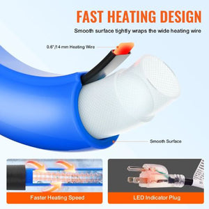 100FT Heated RV Water Hose-Antifreeze Protection to -45°F, Drinking Water Safe