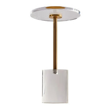 Clear Acrylic End Table 11.9-Inch Round Top 21.4-Inch High Solid Base for Living Room & Bedroom