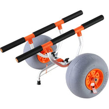Heavy Duty Foldable Kayak & Canoe Cart – 12" Tires Adjustable 6.7"-17.3" 350 lbs Capacity Paddleboard & Jon Boat Trolley