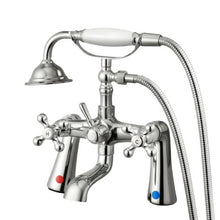 Clawfoot Tub Faucet Deck-Mount Bathtub Filler with Handheld Shower Chrome 360° Spout & 59" Hose