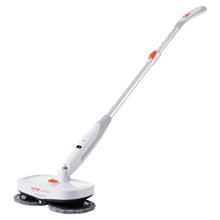 Electric Spin Mop Cordless 40-Min Battery Dual Heads & LED Light for Hardwood/Tile Floor Cleaning