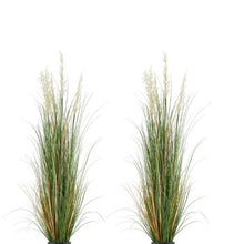 59 Inch Faux Reed Flower Grass in Pots, 2-Pack – Lush Artificial Greenery for Indoor/Outdoor Décor