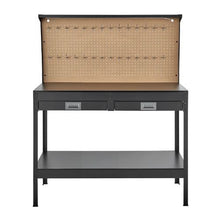 47.2-Inch Hardwood Workbench 242.5 LBS Capacity Pegboard 4 AC Outlets 2 USB Ports & Drawer