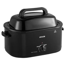 26QT Electric Roaster Oven 1450W Viewing Lid Defrost & Warm Functions Removable Rack (Black)