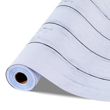Peel and Stick White Wood Wallpaper Waterproof Self-Adhesive Vinyl Roll 17.7" x 590.5"