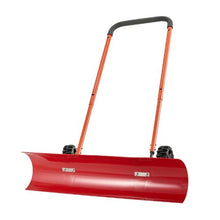37.8 In Portable Snow Shovel with Wheels – Bi-Directional Blade & 90° Adjustable Handle
