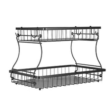 2 Layers Fruit Basket Bow  Stand Holder for Kitchen SYB-221