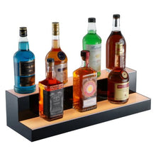 24 Inch LED Lighted Liquor Bottle Display  2 Tiers With RF Remote & App Control
