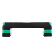 28-Inch Adjustable Aerobic Step Platform with 4 Risers Non-Slip Surface (Green)