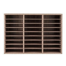 27-Compartment Wooden Literature Organizer Mail Sorter – (Black/Grey)