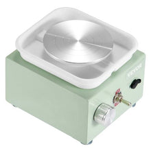 Mini Pottery Wheel 0-320 RPM Detachable Basin 2.56"/3.94" Turntables Electric Ceramic Wheel (Green)