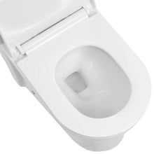 Vortex Dual-Flush One-Piece Toilet 1.1/1.6 GPF Comfortable Chair Seat 12" Rough-In (Black & White)