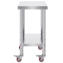24 x 18 In Stainless Steel Work Table with 4 Wheels  for Commercial Kitchen Restaurant  GZT614585