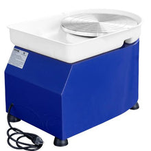 Pottery Wheel 350W 11" Clay Forming Machine 60-300 RPM Pedal Control (Blue)