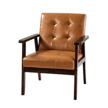 Mid-Century Rattan Accent Chair with Velvet Upholstery (Beige)