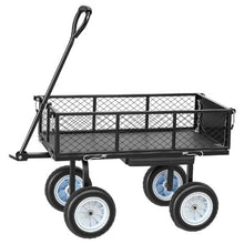 500 LBS Garden Cart with Seat Rolling Steel Garden Stool with Wheels Tool Tray & Adjustable Handle