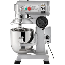 Commercial Food Mixer 15 Qt 500W 3-Speed Dough Hook & Whisk