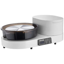 Pottery Wheel 11" Aluminum Turntable 450W Electric Wheel Foot Pedal 30-300 RPM (White)